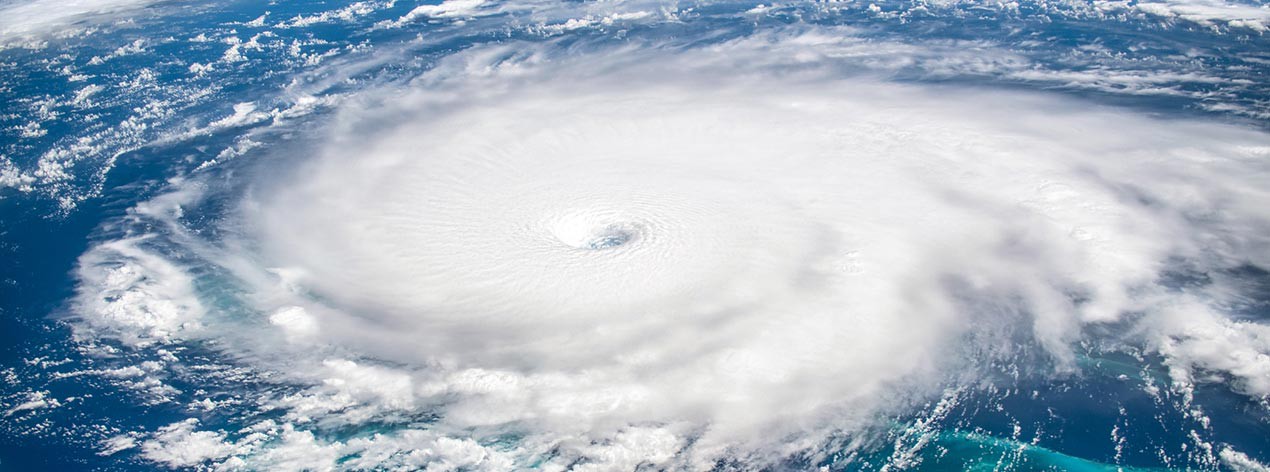 View of hurricane from space